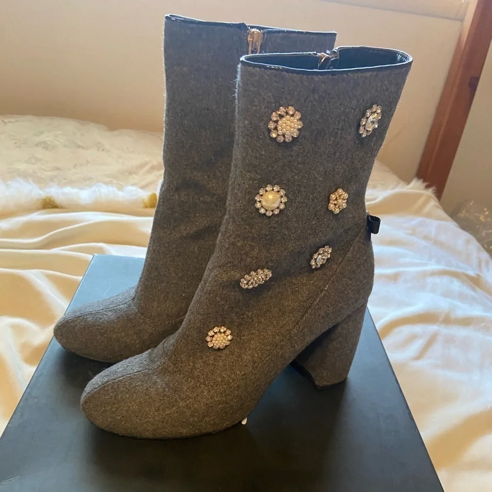 Anthropologie Nanette Lepore Linette gray boots from Anthro. Size 8.5